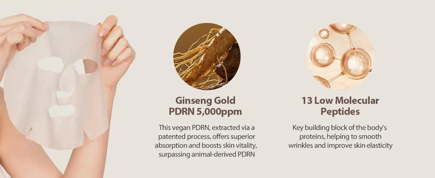milktouch Wild Ginseng Gold PDRN Daily Special Mask 11.64 oz.(330g) x 30ea detail 2