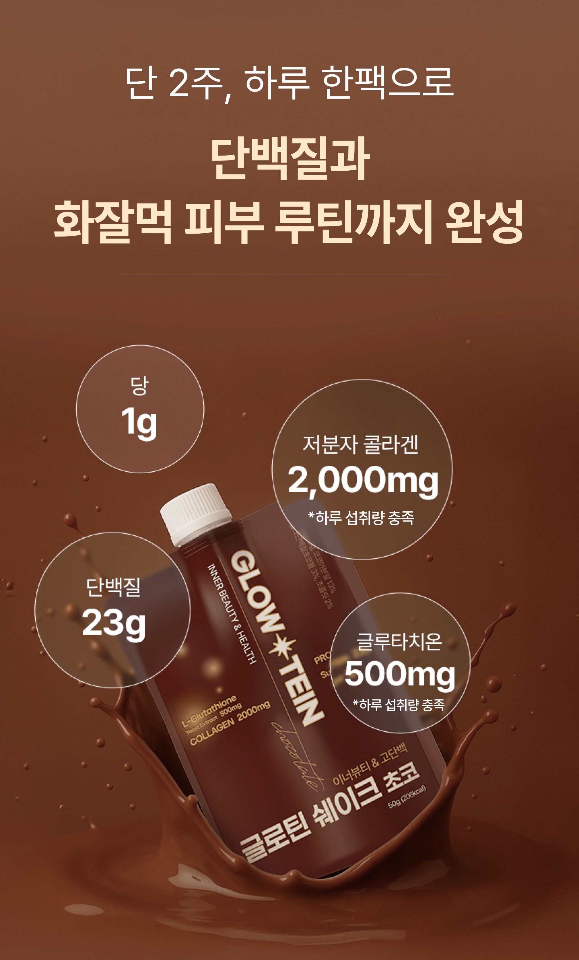 everbikini glutathione GLOWSH Glowtein Shake #Choco 50g