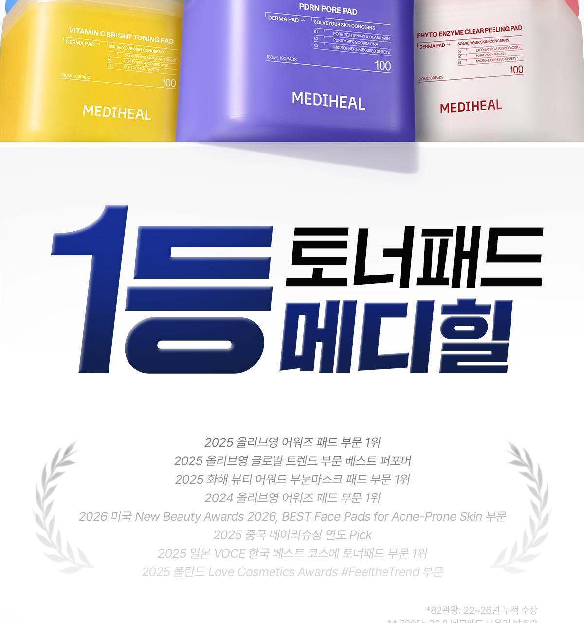 메디힐 네모패드 공통 실적 상단