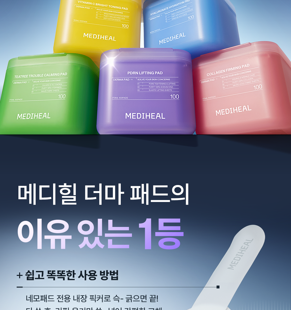 Mediheal 皮肤科学型 棉片 200片 大容量企划装 套装 7Jong source detail 2