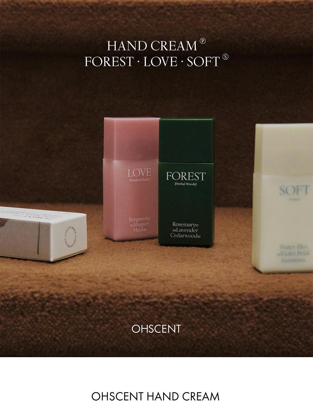 ocent parfum hand cream 35ml 3 pieces (forrest/love/soft)