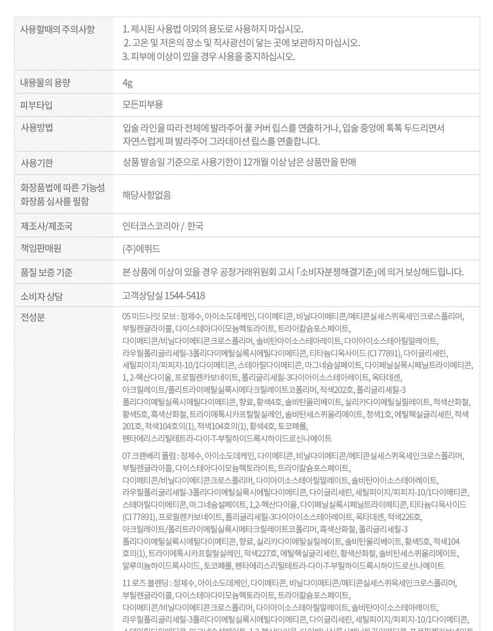 Etude Fixing Tint 4g