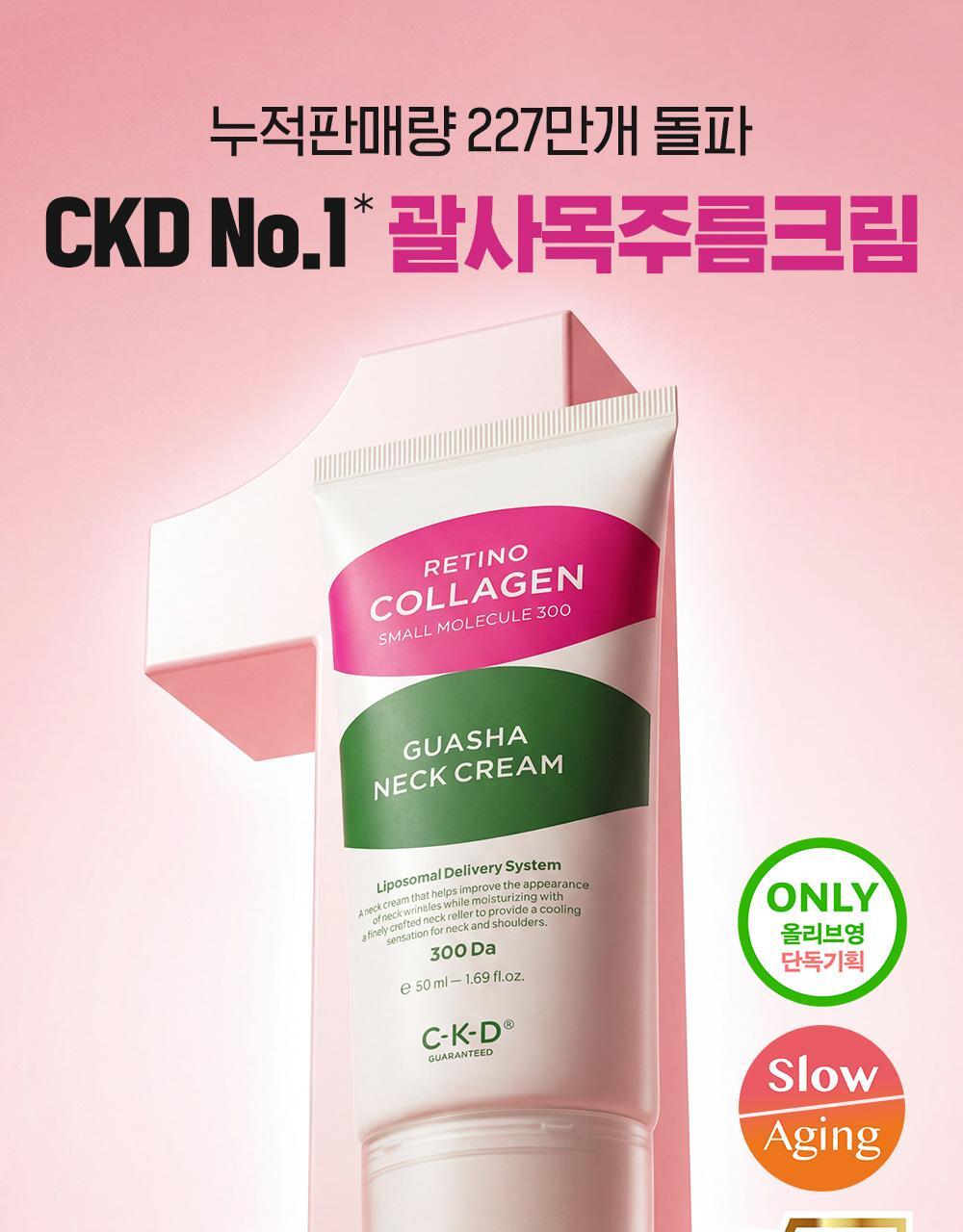 CKD Retino Collagen Low Molecular Weight Gua Sha Neck Wrinkle Cream 50ml 2-pack
