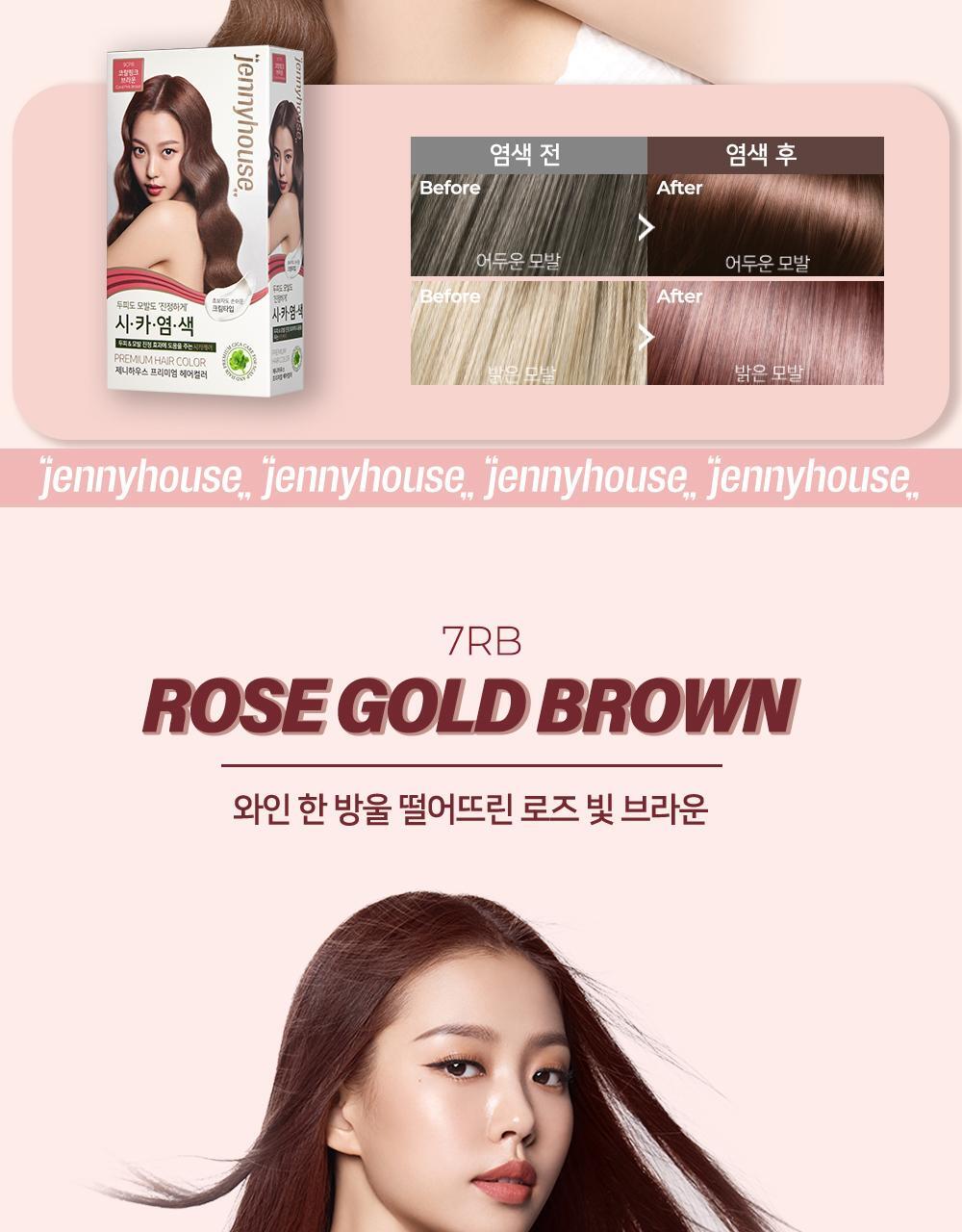 ジェニーハウス Jenny House Premium Hair Color 1+1 Set - Pink Brown Option – Allkmag