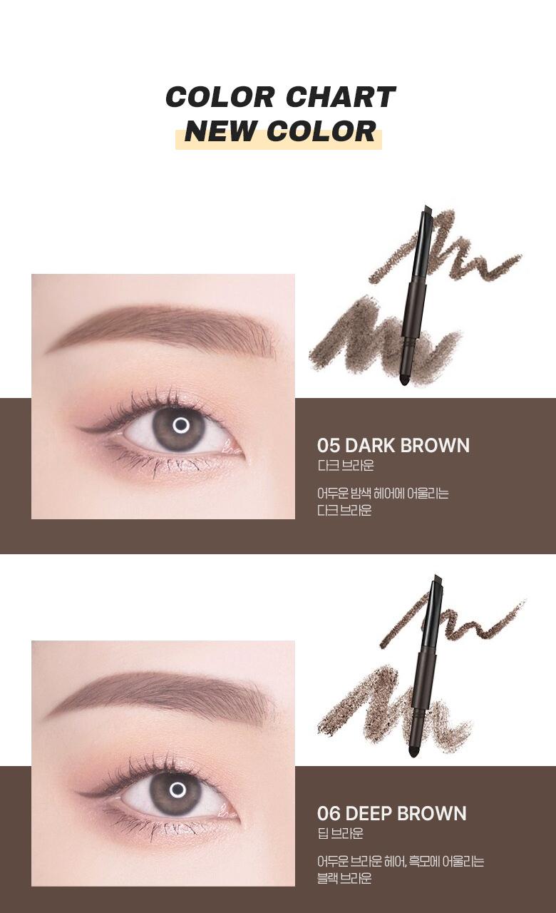 WAKEMAKE Powder Jet Dual Brow - Crayon à sourcils coréen