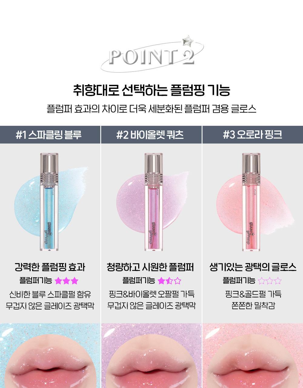 ETUDE Glaze Plump Gloss 3 Colors