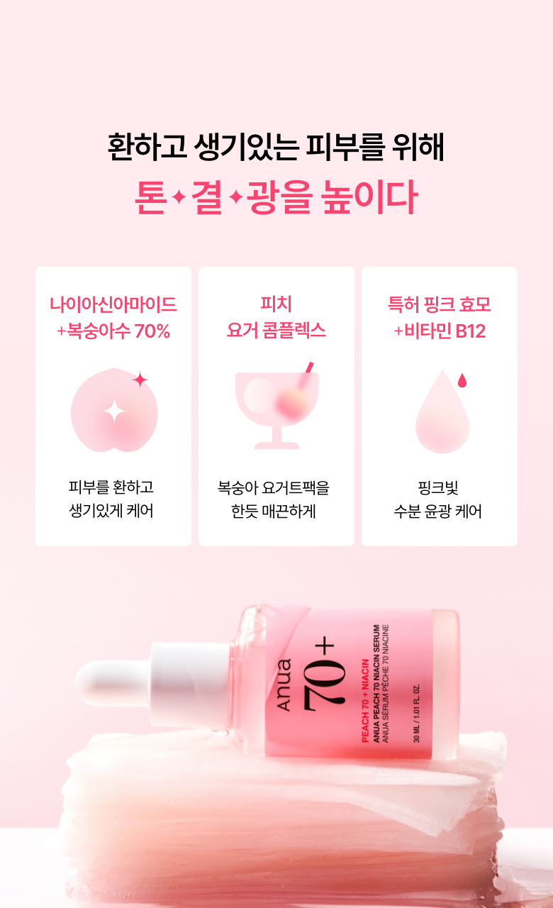 現貨｜Anua Peach 70 白桃煙酰美白胺面膜10片- Momobeautyhk 韓國