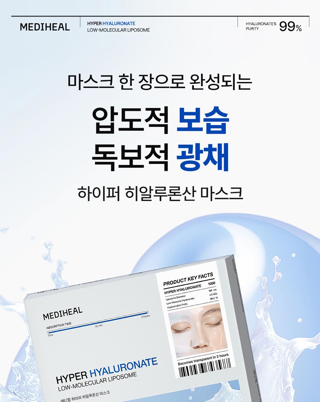 [凝胶面膜/4片] Mediheal Haipeo 面膜 4Jong (胶原蛋白/PDRN/玻尿酸/积雪草苷) source detail 50