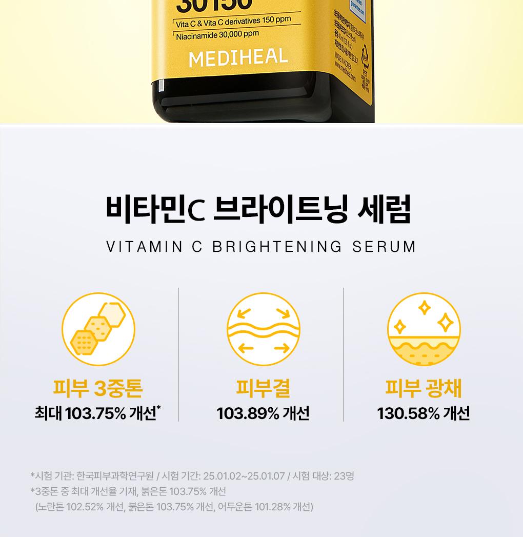 [Jangdoyeon PICK/1+1企划] Mediheal 维生素C焕亮精华 40+40ml 双重企划装 source detail 4