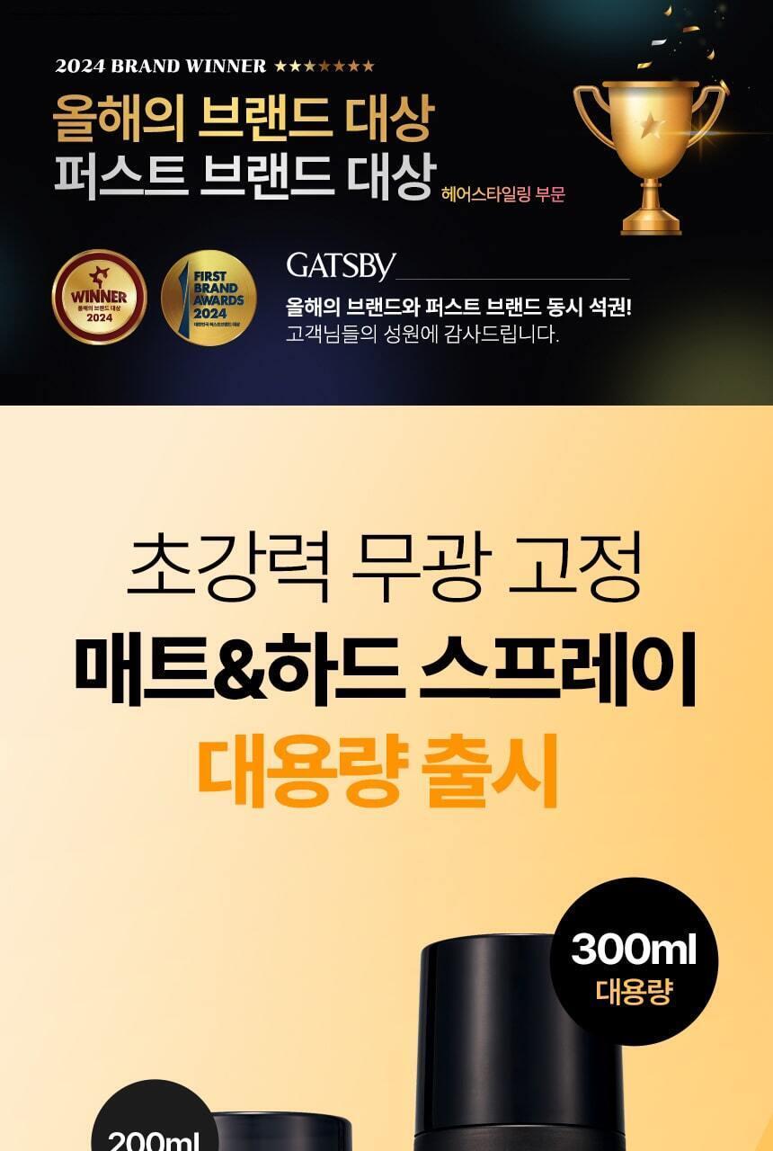 [NEW/Large Capacity] Gizbee styling spray mat&hard 300ml