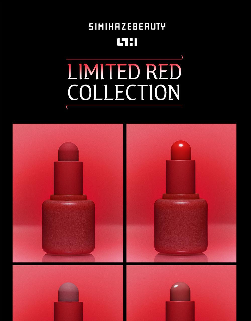 시미헤이즈뷰티 Velvet Blur & Super Slick Mini Lip Balm Red Collection 1g 4 Colors