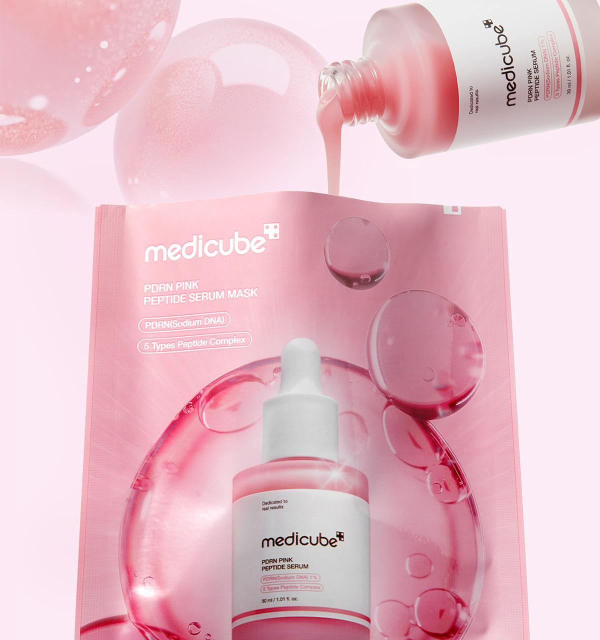 [NEW/5+1 EXCLUSIVE PLAN] MEDICUBE PDRN PINK PEPTIDE AMPOULE MASK PLAN (+1)