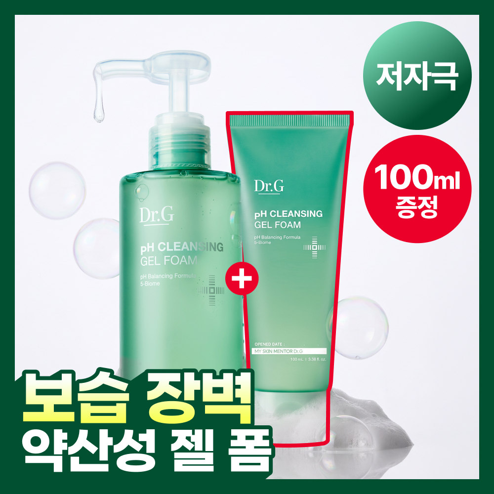 [100ml증정/저자극] 닥터지 약산성 클렌징 젤 폼 200ml+100ml 증정기획