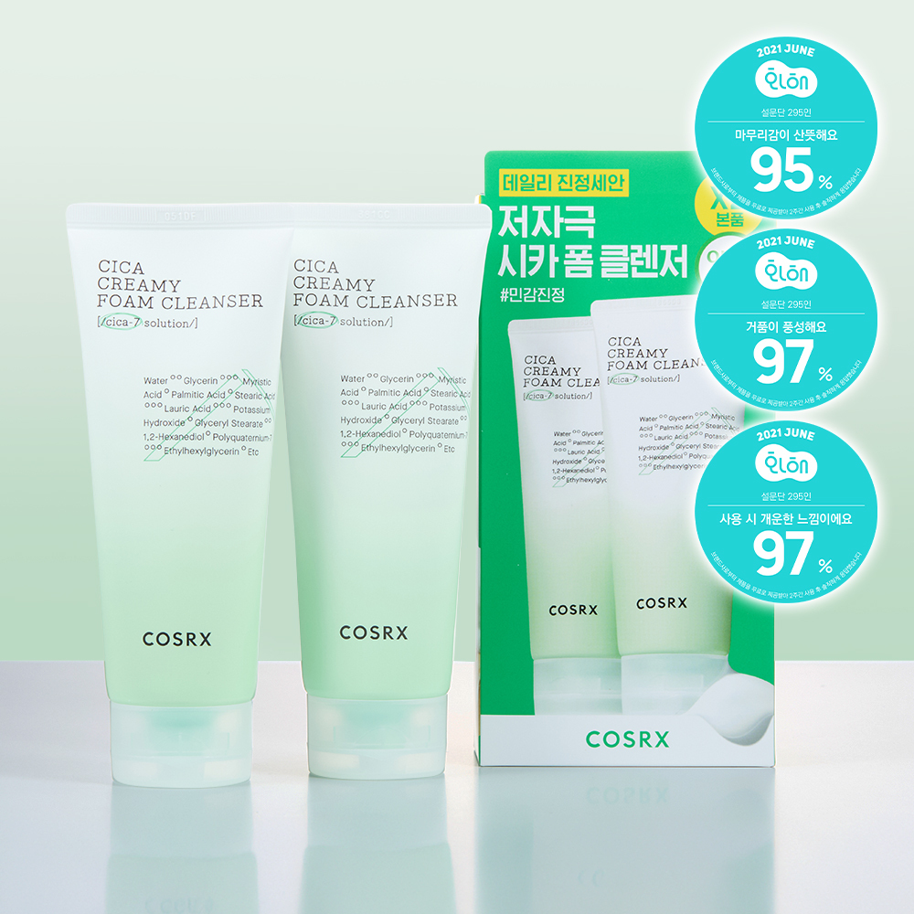 COSRX Pure Fit Cica Creamy Foam Cleanser Double Special (150ml+150ml)