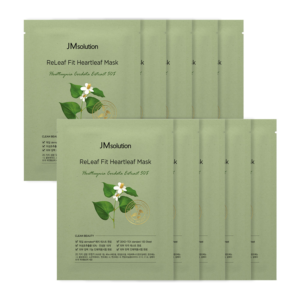 JMsolution ReLeaf Fit Heartleaf Mask 10P