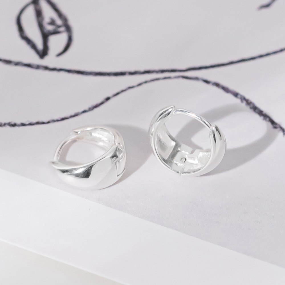 WBL Pendientes de Aro Bolado de Plata 925