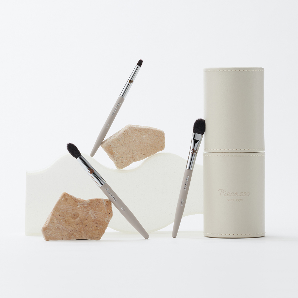 Picasso eyeshadow mini brush 3-piece set (shading, base shadow, bullet)