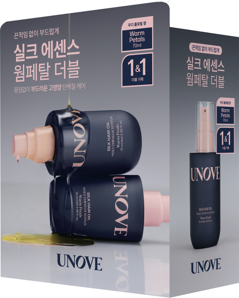 Eonobeu Silkeu Hair Oil Essence 70 ml Deobeul Gihoek ( Tendeobeulrum / Wompetal ) (어노브 실크 헤어 오일 에센스 70ml 더블 기획 (텐더블룸/웜페탈))
