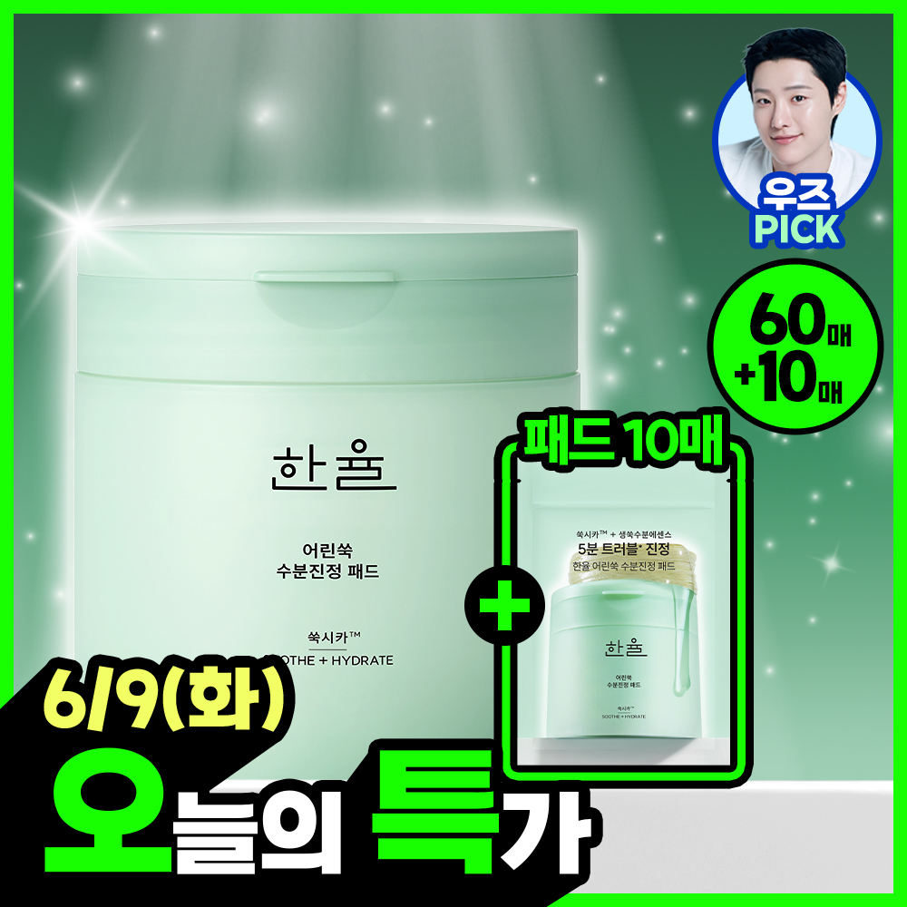 (Trouble calming) HANYUL mugwort 5 minutes trouble calming pad 60+10매