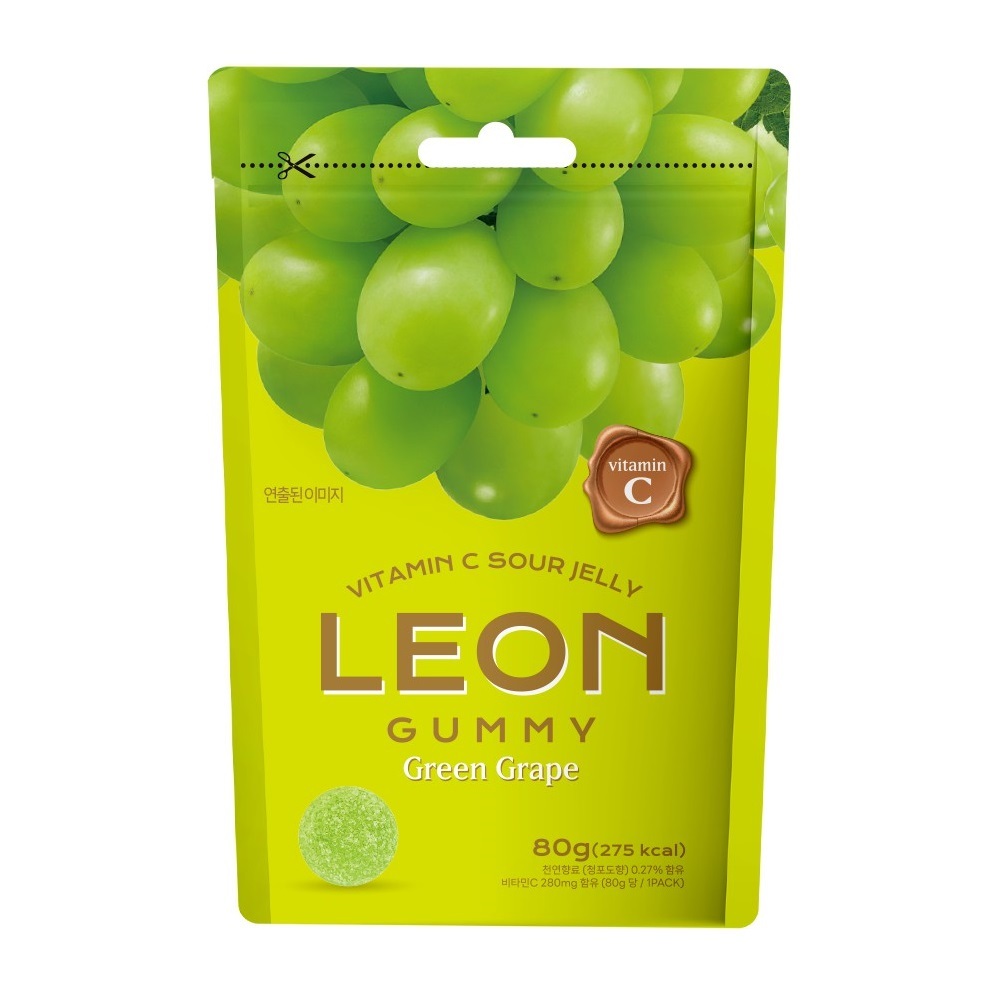 Leon Sour Vitamin C Green Grape Jelly 80g