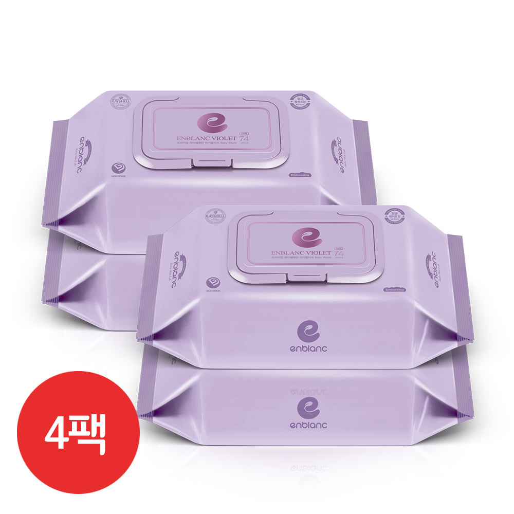 앙블랑 세이프 바이올렛 캡형 74매 4팩