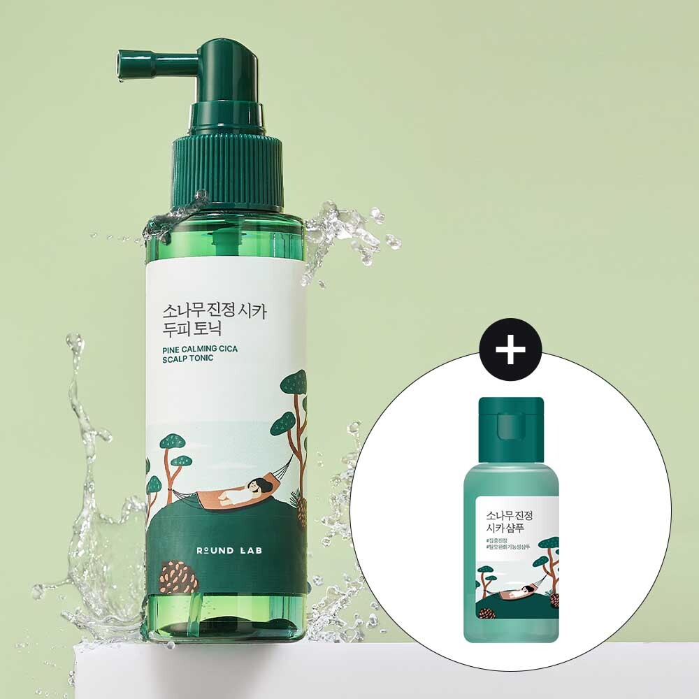 [소취케어] 라운드랩 소나무 진정 시카 두피 토닉 100ml 기획(+샴푸 50ml)