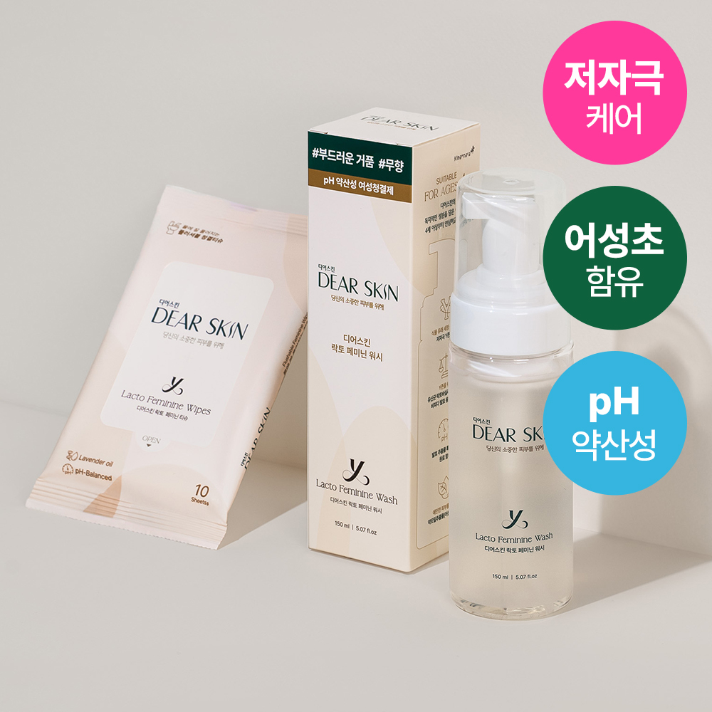 디어스킨 락토 페미닌 워시/티슈 2종 택1