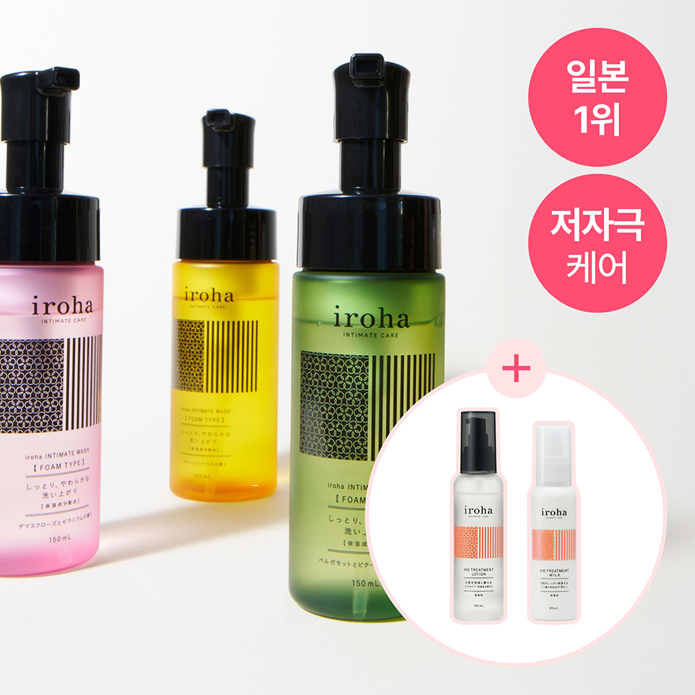 [일본 1위] 이로하 여성청결제 인티메이트 워시 폼타입 3종 택 1