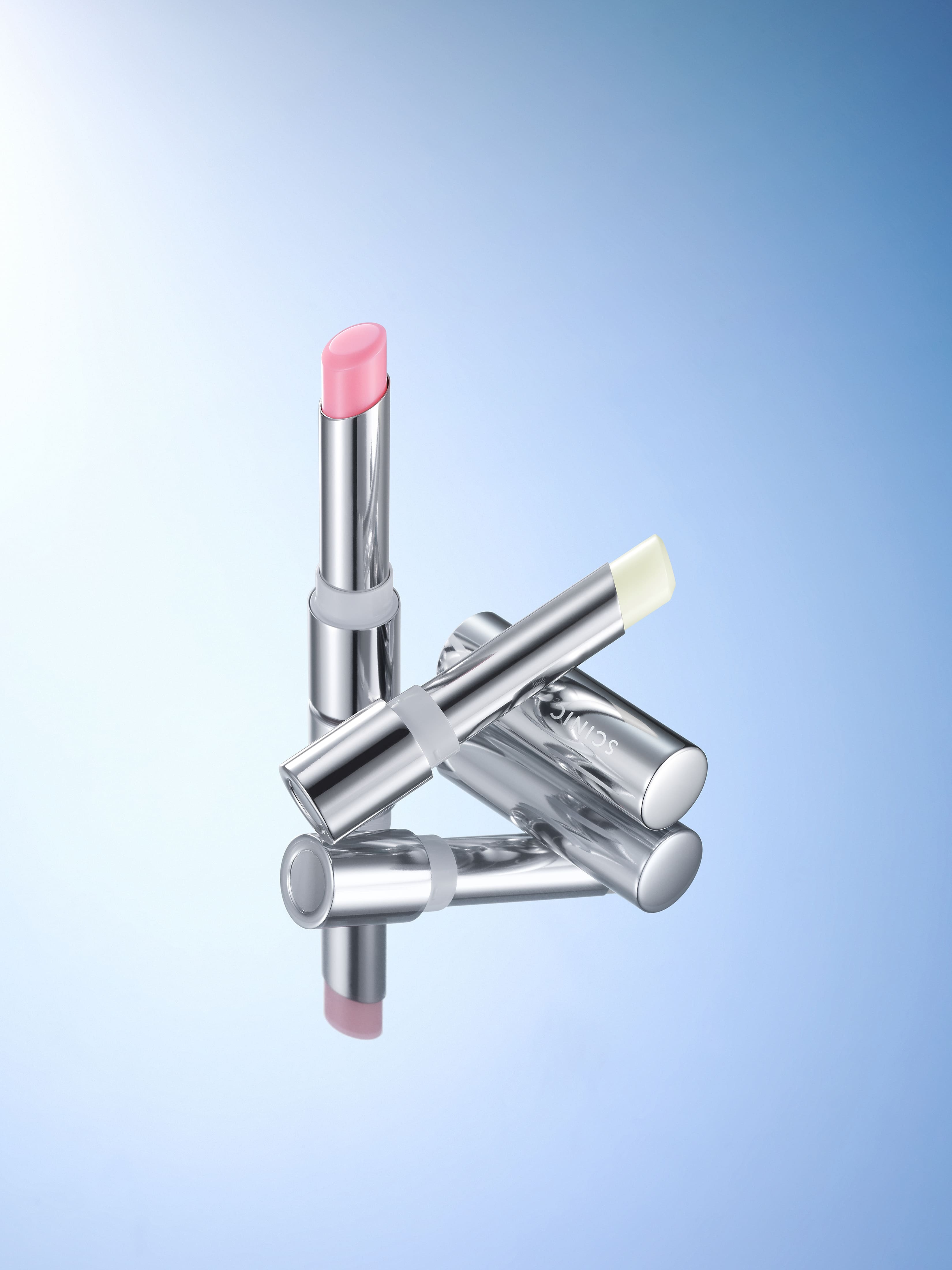 Scinic UV Shield Essential Lip Balm Clear & Rose Pink (On)