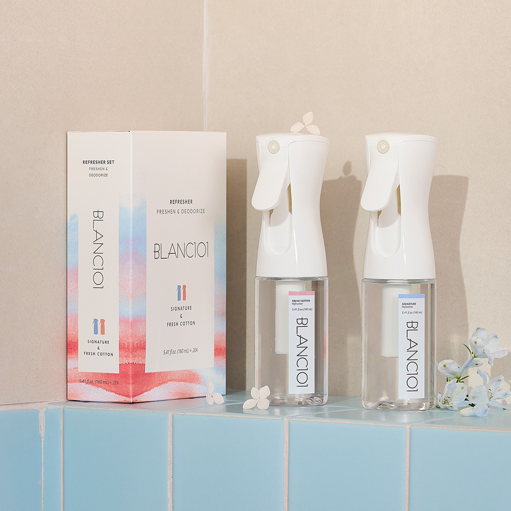 블랑101 섬유탈취제 룸스프레이 리프레셔 2개 세트 (시그니처+프레시코튼 향) 160ml*2