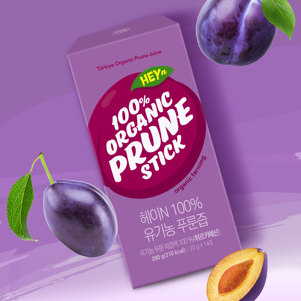 HeyN 100% organic prune juice 20ml 14 packets
