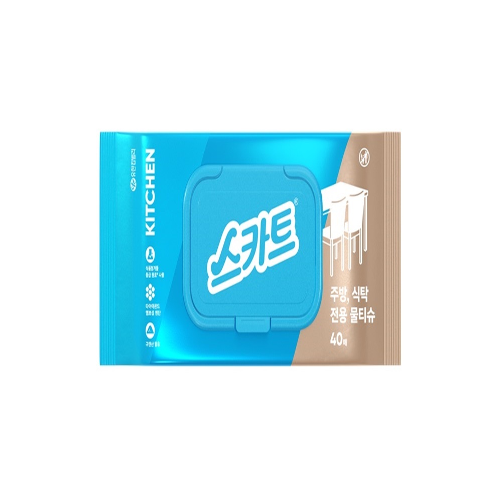 스카트 주방, 식탁 전용 물티슈 40매 2종 택 1(단품/번들)