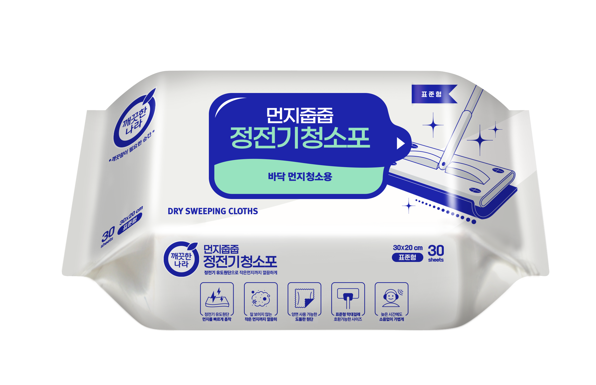깨끗한나라 청소포 3종 택1(정전기형/물걸레형/세정티슈)