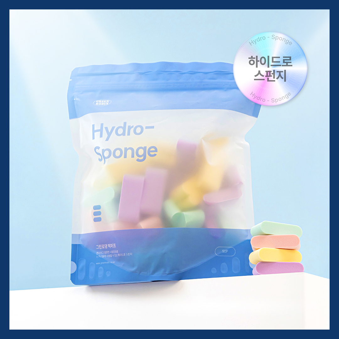 [말랑쫀득] 그린로댕 떡퍼프 50P