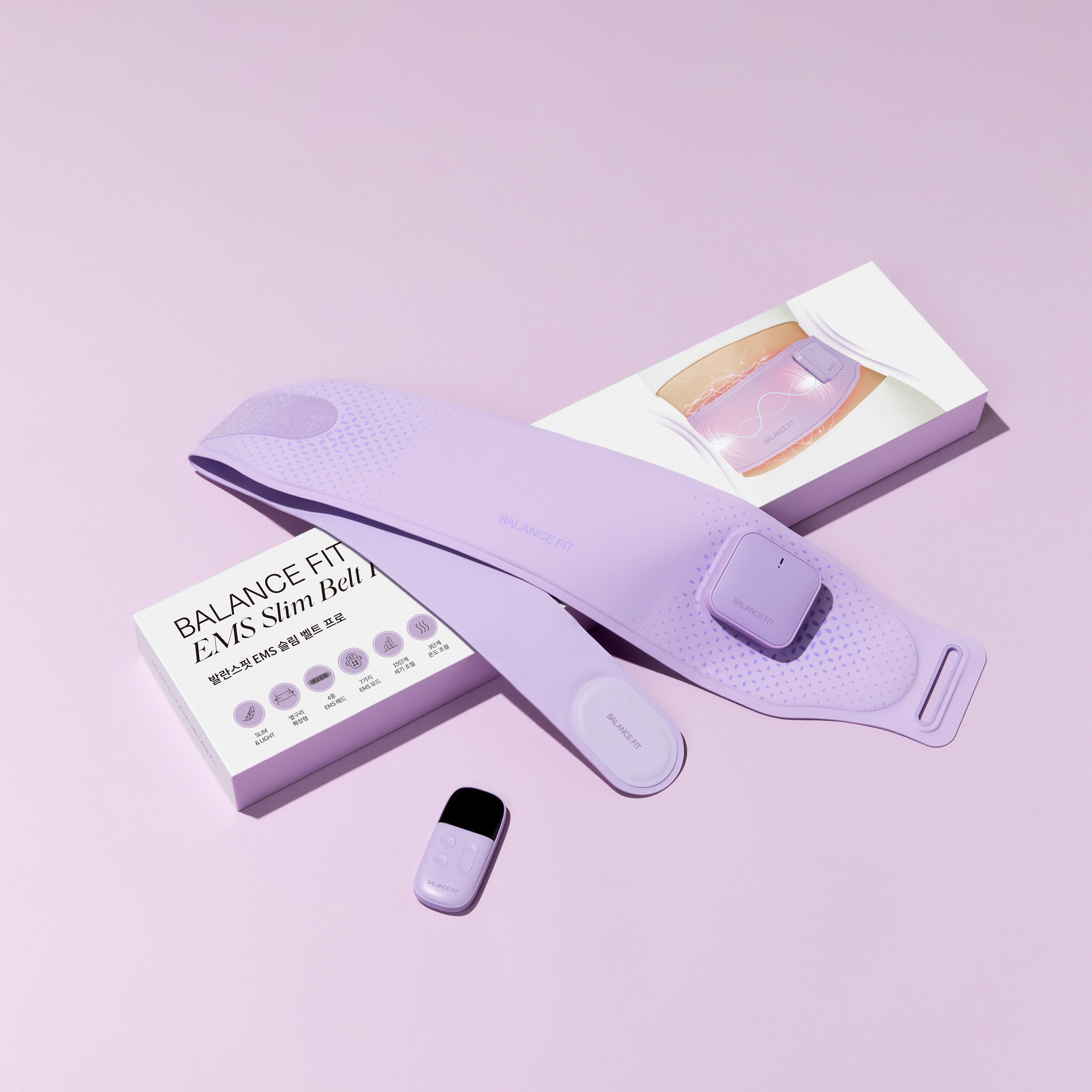 Olive Young 侧腰扩展型 Fit EMS 修身 腰带 PRO 紫色