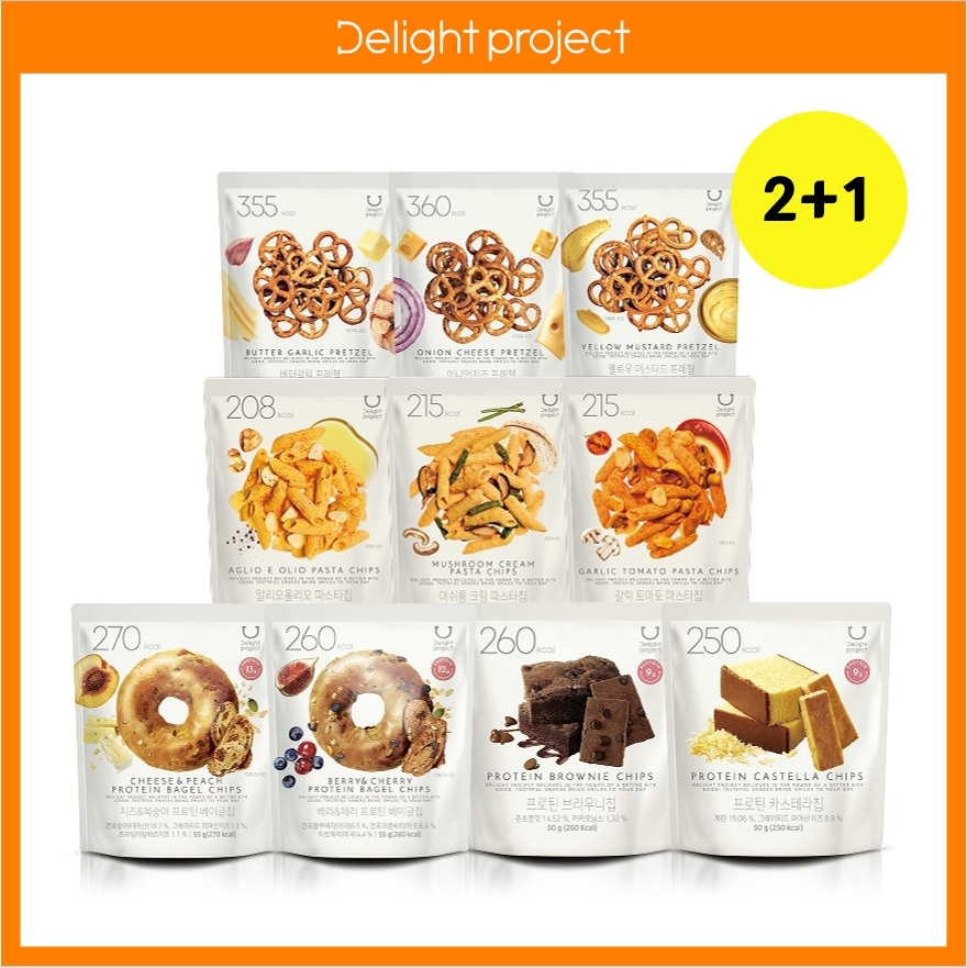 Delight Project Món Ăn Nhẹ Tốt Cho Sức Khỏe Hàng Ngày Chọn 1 (Bánh Pretzel/Pasta Chip/Protein Chip)
