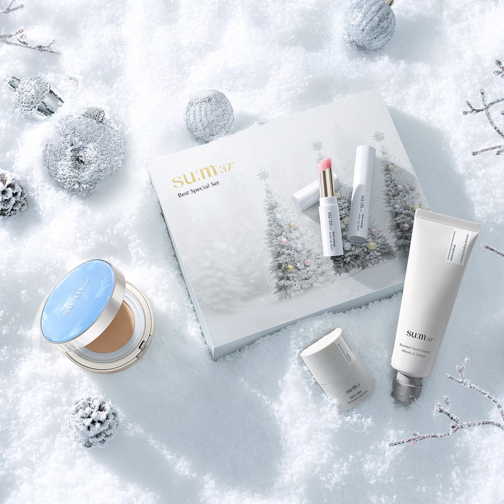 Sum37 Holiday Edition 5 types (choose 1 set of mesh cushion/lip balm duo/lip serin+hand cream/eye cream/moist cream)
