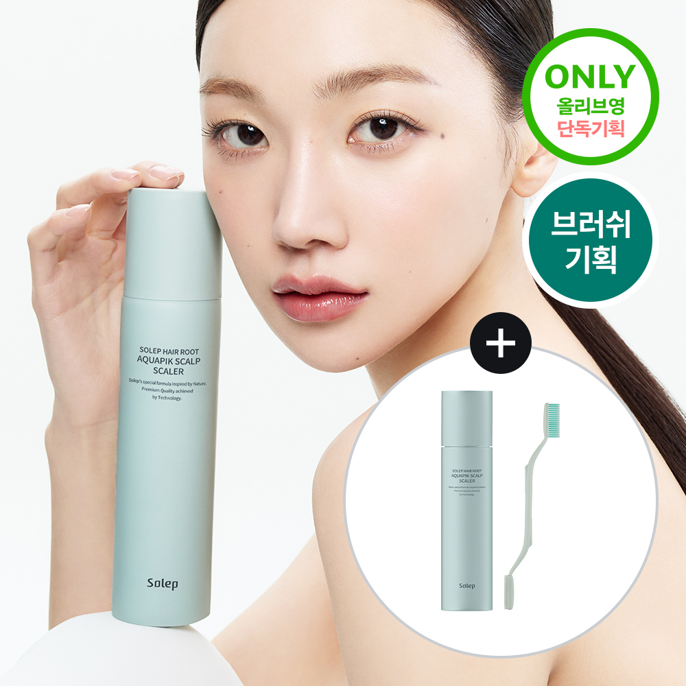 (Scalp scaling) Sebum/dead skin cells/odor expert care Solep Aquapick scalp scaler 250ml + brush planning