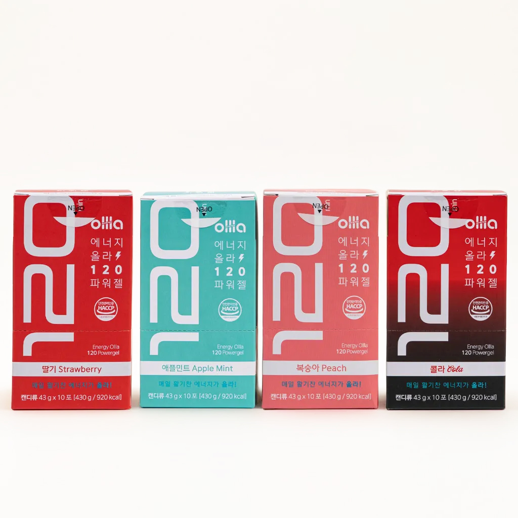 Olla 120 Hydro Energy Gel 45g 10 Packs (Cola/Peach/Strawberry/Apple Mint Choose 1)