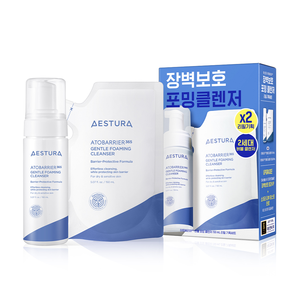 Olive Young Aestura 365 泡沫 洁面 150ml+150ml 替换装 套装