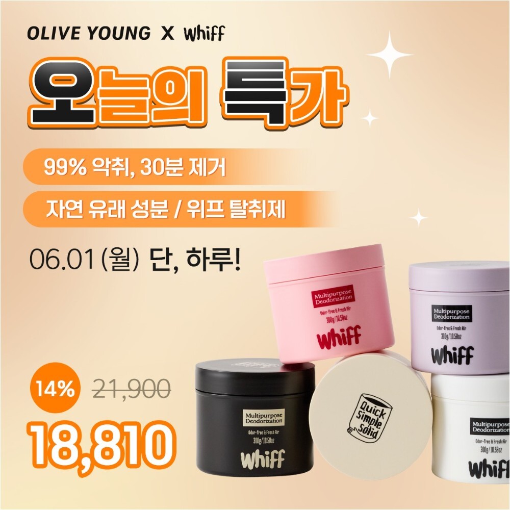위프 고체탈취제 300g 5종