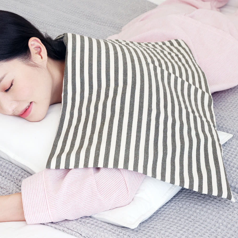 제스파 국내생산 허리 무릎 어깨 배 전기 온열 찜질기 3종 (그레이 스트라이프, 블랙스트라이프, 곰돌이네이비)