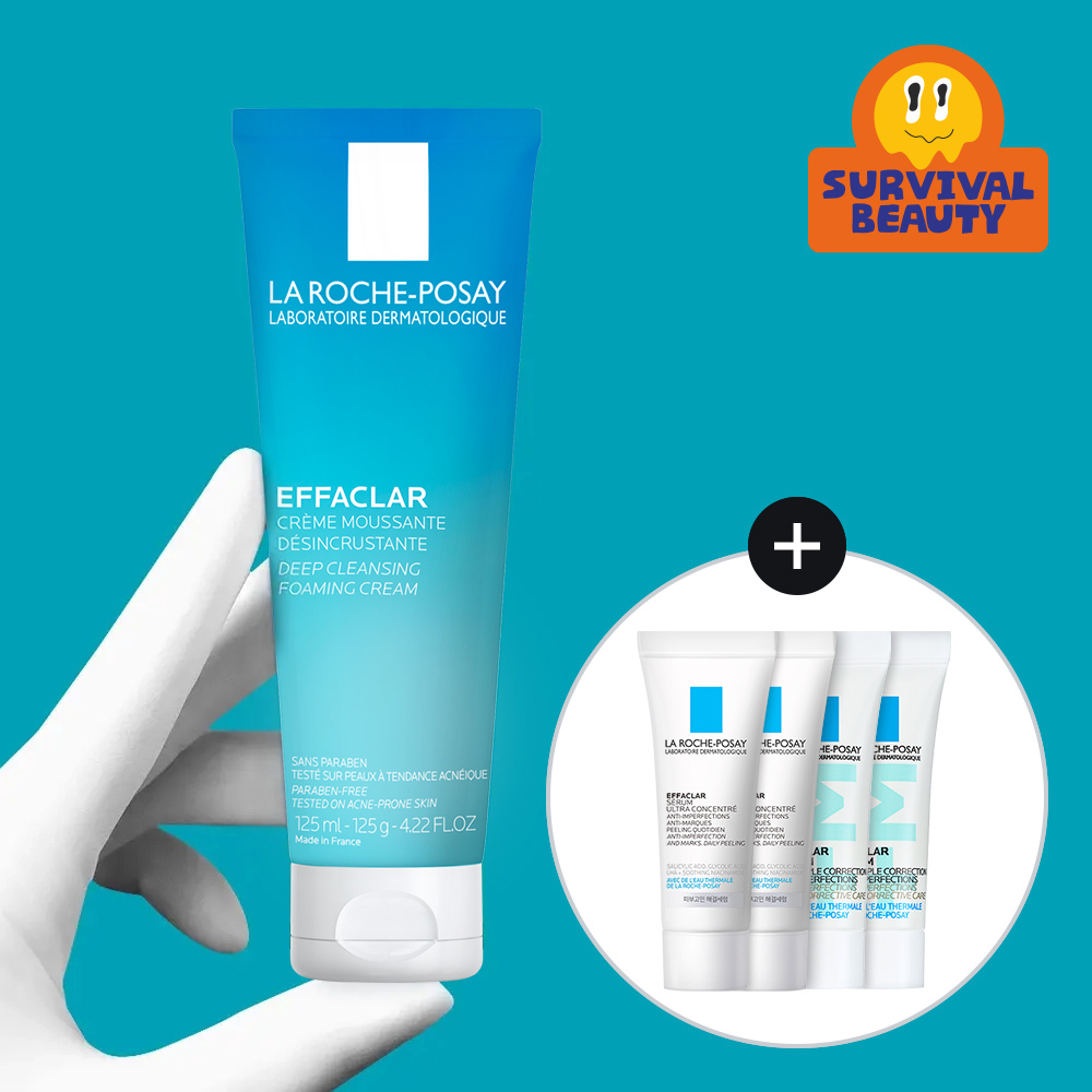 라로슈포제 에빠끌라 딥 클렌징 포밍 크림 125ml 기획 (+에빠듀오 3ml*2+에빠세럼 3ml*2)