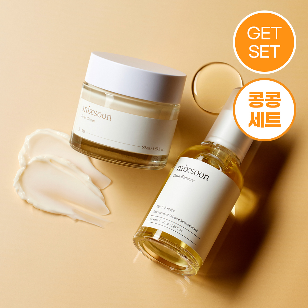[광채/선물추천] 믹순 콩 탄력보습 기프트세트 (콩 크림 50ml+콩 에센스 50ml)