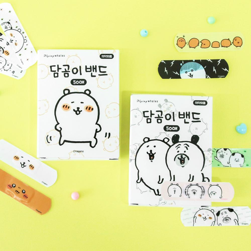 플라잉웨일즈 캐릭터 밴드 50매 택 1 (짱구,담곰이,도라에몽,먼작귀,리락쿠마)