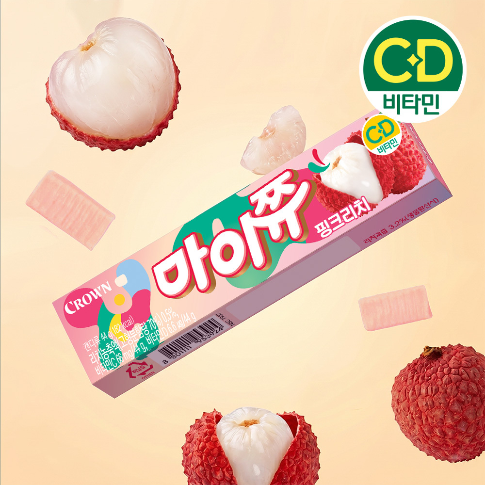 크라운 마이쮸 스틱 핑크리치 44g