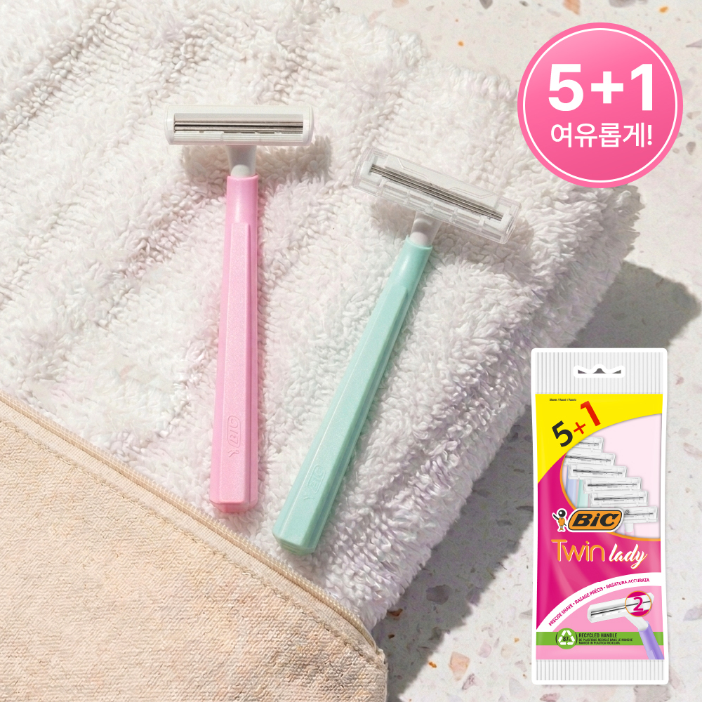 BIC 트윈 여성 면도기 5+1입