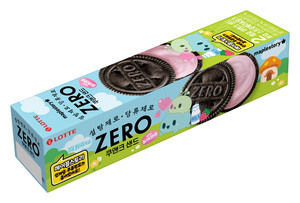 롯데 ZERO 쿠앤크샌드 스트로베리&밀크 96g 메이플스토리 콜라보