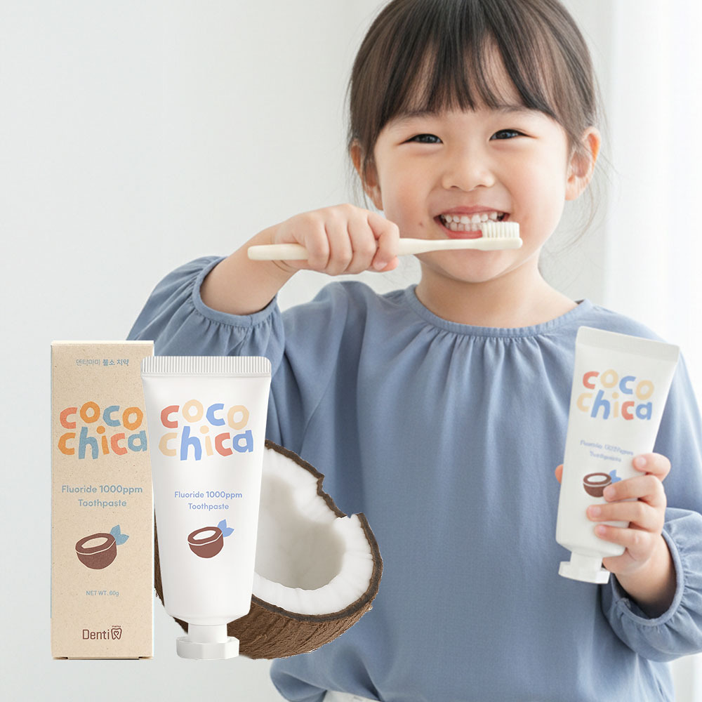 [불소 포함]덴티마마 코코치카 안 매운 어린이 불소치약