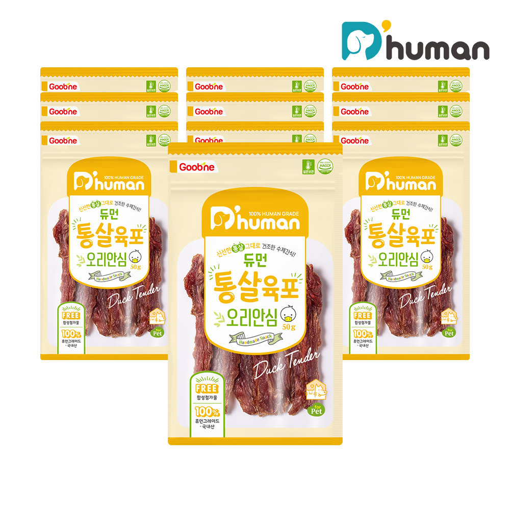 듀먼 통살육포 오리안심 50g 10팩